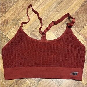 New Balance Women's Rust Red Sports Bra